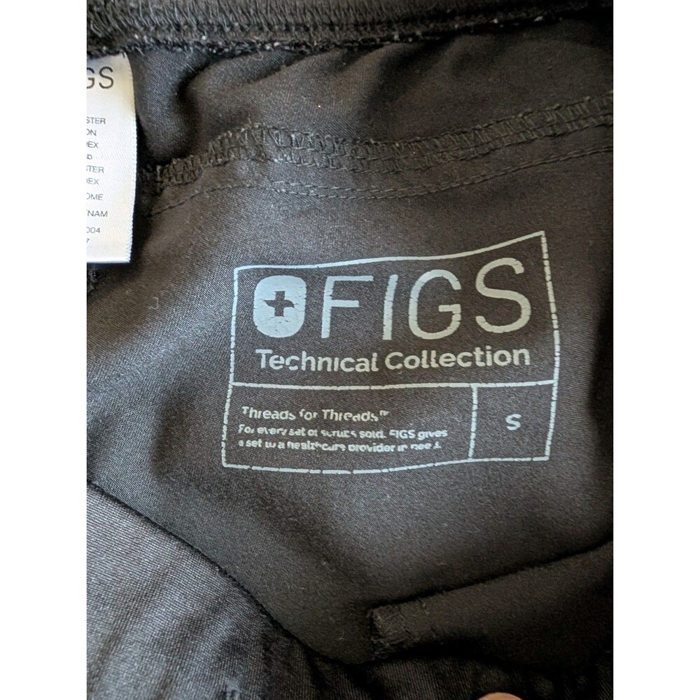 FIGS Kade Womens Cargo Scrub Pants Black Size Small T21004 Nurse Medical ER - Picture 3 of 7